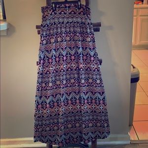 Ankle length stretch skirt